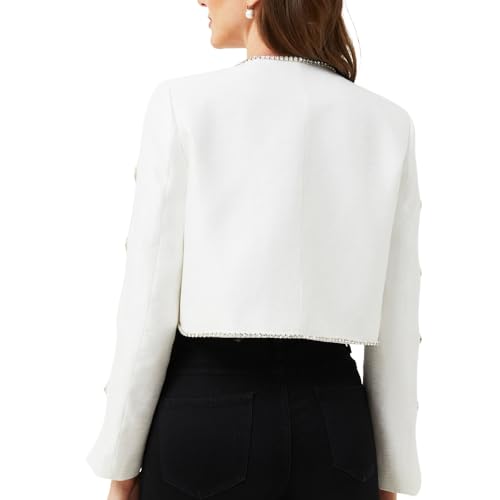 Women's Luxury Jackets Structured Dressy Jackets Crystals Short Cape Jacket, Wedding Guest Dinner Date Night, XS-XXXL2