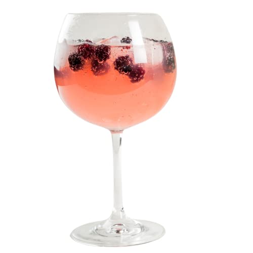 AIOS Avenue's - Coppia di bicchieri da gin in plastica Tritan, infrangibili, senza BPA, 650 ml, ideali per uso interno o esterno, lavabili in lavastoviglie