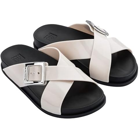 Zaxy Women's Choice BIRKEN AD Flat Sandal, Blanco Y Black, 5 UK Cover