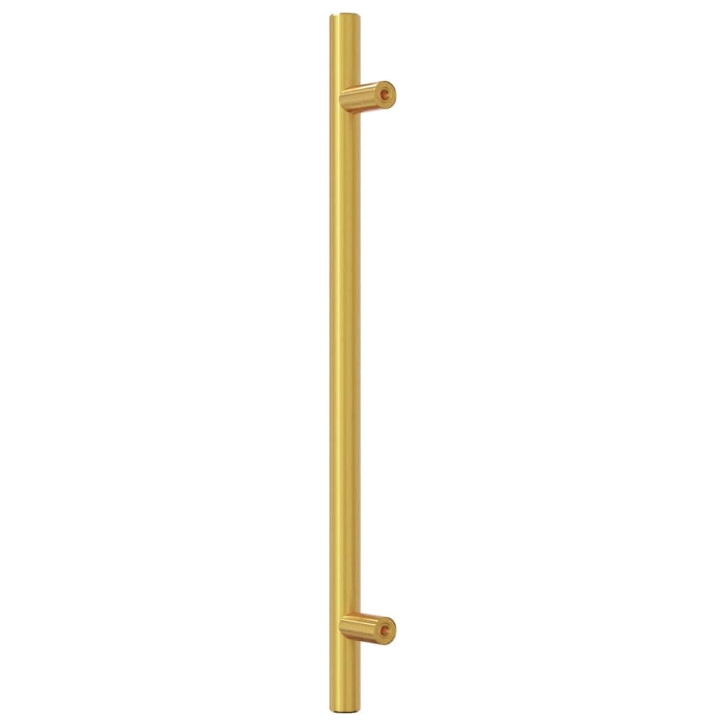 Juego de 20 tiradores dorados para muebles, forma de T, acero inoxidable, 192 mm, distancia entre agujeros, para cajones, puertas, armarios, cómodas, cocina, baño, con tornillos recortables