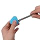KEYROAD Ergonomischer Doppel-Anspitzer Dreieckiger mit Behälter/ 1 Stück/aus Kunststoff/Klingen aus Stahl/von Bleistiften und Buntstiften/Blister - Mischfarben