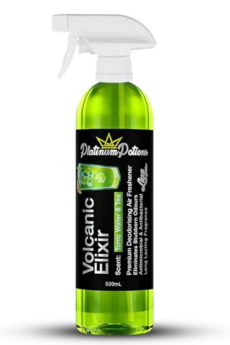 Image of Water-Based Car Air Freshener Spray | Luxury Automotive Deodorizer | Mold-Resistant Formula | Eliminates Odors and Refreshes Vehicle Interior | 17 fl oz | Volcanic Elixir