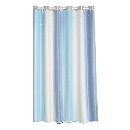 JEOZBM Rideaux Occultants, Rideau Creux Double Couche avec Motif Imprimé Dégradé Romantique, Rideau Décoratif pour Chambre d'enfants Filles(Bleu Marine)