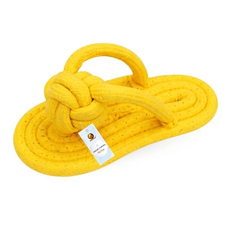Image of Foodie Puppies Durable Cotton Rope Chew Toy for Dogs | Chewing, Fetching, Playing, Teething & Training for Small to Medium Dogs & Puppies (Slipper Rope)
