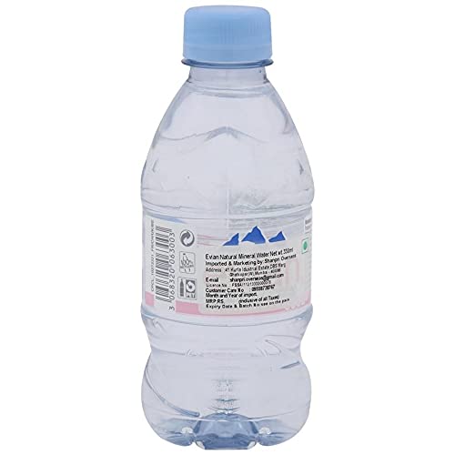 Image of Evian Eau Natural Mineral Water Bottle, 4 X 330 ml