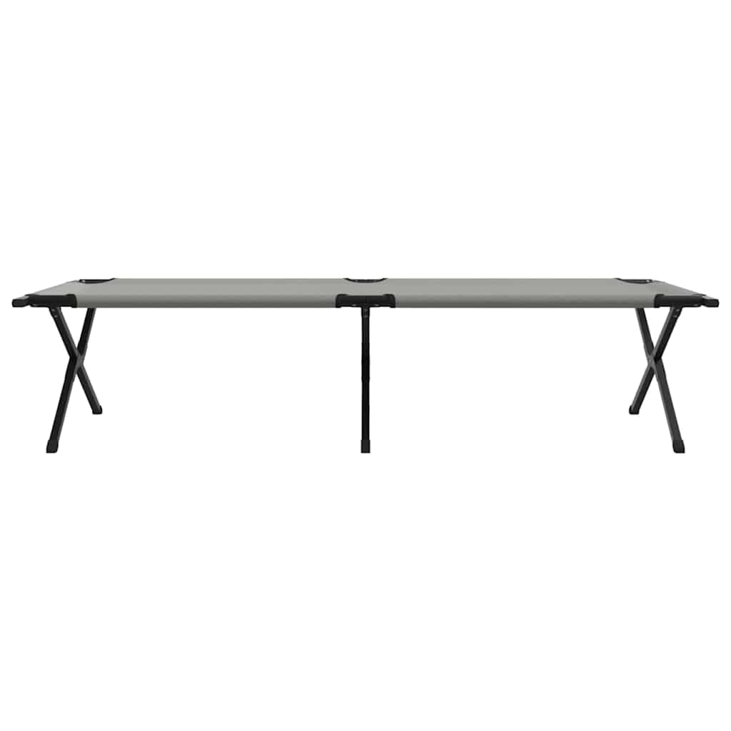 INLIFE Klapp Schlafbett fürs Camping 2 pcs Grau Ox Stoff,Sportartikel,Outdoor-Aktivitäten,Camping & Wandern,Camping-Möbel,Feldbetten,Grau,17.4 KG,42003195