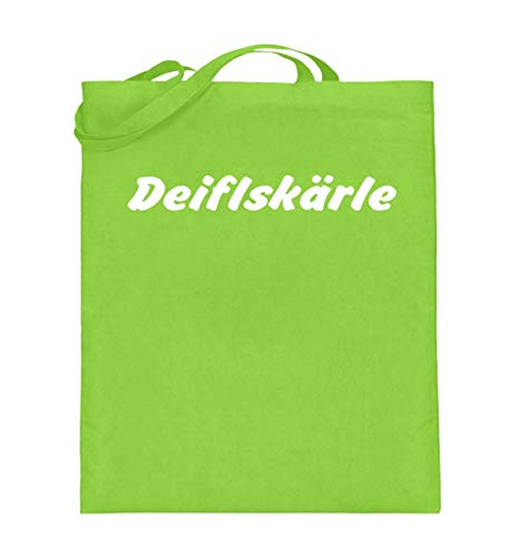 Sac en toile de jute Schwaben couleur citron vert avec de longues anses pour vos courses