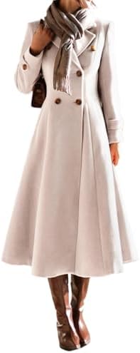 IDEALSANXUN Womens Long Wool Coat