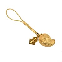 [白崎八幡宮] 幸運を呼ぶ鈴 勾玉 水琴窟の音まもり ゴールド（ちぢみ） 神社で祈願...