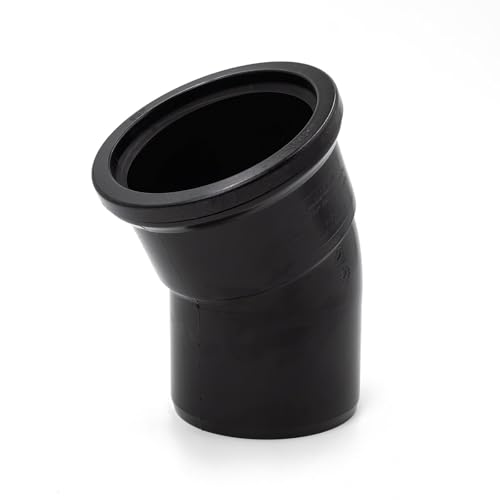 30° Bend (Single Socket), Black Kayflow 110mm Soil & Waste Pipe Fitting