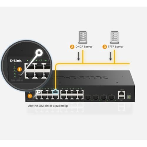 Image of D-Link DGS-1530-20 16-Port Gigabit Stackable Smart Managed Switch 4 Ports 10G SFP+ for uplink, 6kV Surge Protection on ethernet Ports, QoS, Enterprise Security, RPS Support