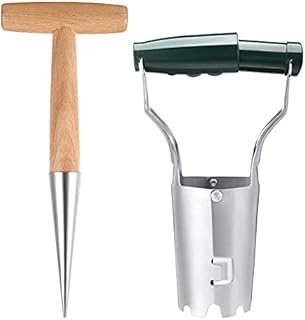 RosewineC Bulb Planter set,Hand Held Bulb Planter Tool with Traditional Dibber for Outdoor Garden Planting Pot