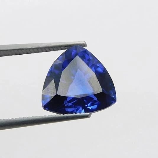 9.45 Ct Natural Ceylon Blue Sapphire Trillion Cut Certified Loose Gemstone, High Quality Collector Stone image 3