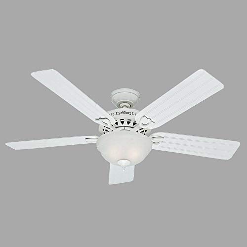 Hunter Fan Company, 53122, 52 inch Beachcomber White Indoor / Outdoor Ceiling Fan with LED Light Kit and Pull Chain - Image 2