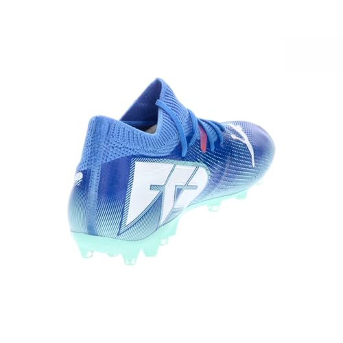 PUMA Future 7 Match MG Jr Soccer Shoe, Bluemazing White-Electric Peppermint, 37.5 EU