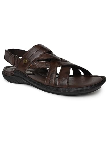 Image of Buckaroo JERKO crumbald Leather Brown Casual Closed Sandal For Mens