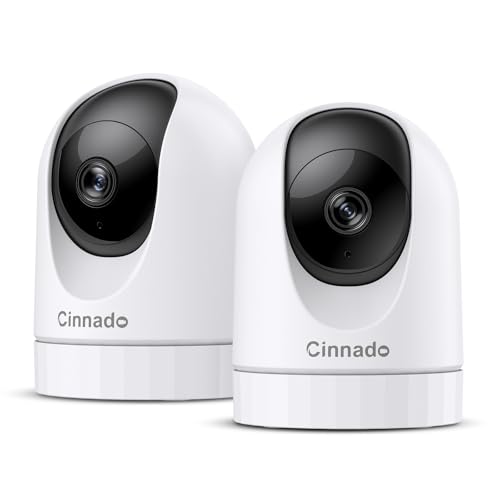 Cinnado Babyphone Camera Interieur WiFi sans Fil - 2K IP Camera Dômes 360 degrés connectee Telephone a Distance pour Bebe/Maison avec Détection, Compatible...