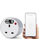 Jadeshay Smart WiFi Timer Plug Socket 15 Minutes to 24 Hours Timer Switch LED Display Digital Countdown Socket 13A 3120W,Remote Control via Tuya APP