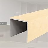 Caja decorativa para cubrir tuberías de interior, corrector en forma de U para fregadero, pared y tubos de calefacción, protector impermeable debajo del fregadero (C, 60 x 12 cm de largo)