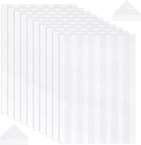 1224PCS Photo Corners - Scrapbook Photo Corners - Self Adhesive Clear Stickers - Photo Mounting Corners - Album DIY Journal Decoration (Transparent)