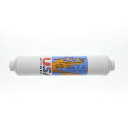 Price comparison product image Omnipure OMNIPURE-CL10ROT33-A .13 in. GAC Inline Water Filter