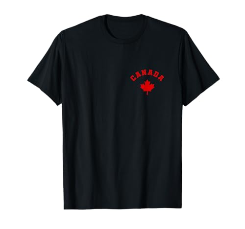 Canada Canadian Flag Maple Leaf Logo Hiking Skiing Camping T-Shirt