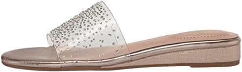 Bandolino Women's KENLO Wedge Sandal, Clear/Rose Gold, 9 | Image 7