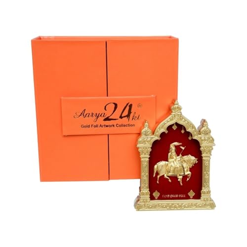 Image of EKA Temple Series Ramdevpir | Gold Foil Devotional | Baba Ramdevpir Showpiece for Home Temple, Pooja Room & Office Decor |Ideal Festival, Housewarming & Spiritual Gift (9cm x 4cm x 11cm)