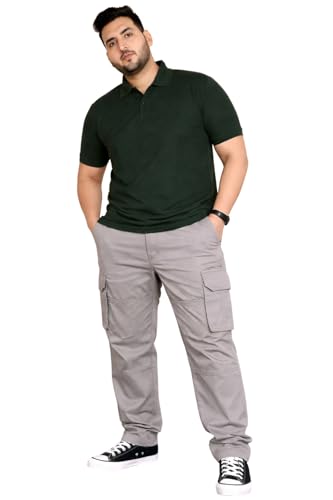 Image of INKKR Men Plus Size Cargo Pants || Plus Cargo Pants Cotton || 2XL-6XL