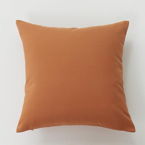 Housses de coussin décoratives orange en lin pour canapé
