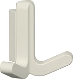 Garderobenhaken HEWI 477 reinweiss, Doppelhaken Kunststoff (TPU) B/H/T 76/69/45mm