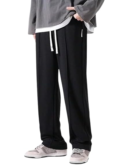 Indo Era Men's Track Pants Loose Fit Casual Trouser Pant Stylish Plain Track Pants in neutral