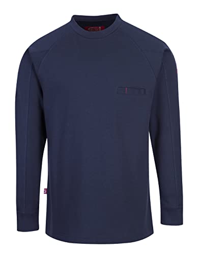 Sweat-shirt antistatique col rond Portwest bleu marine en taille 2XL pour le travail