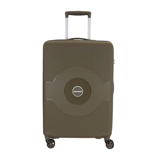 Image of American Tourister Kamiliant Light Weight Set of 3 Trolley Bags 55 cm, 68 cm and 79 cm Small, Medium and Large Hard-Sided Modern Design Polypropylene 8 Wheeler Spinner Luggage (Military Olive)