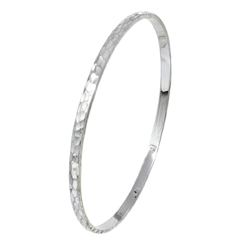 Manchette martelée 3mm en argent idéal pour accessoiriser vos tenues