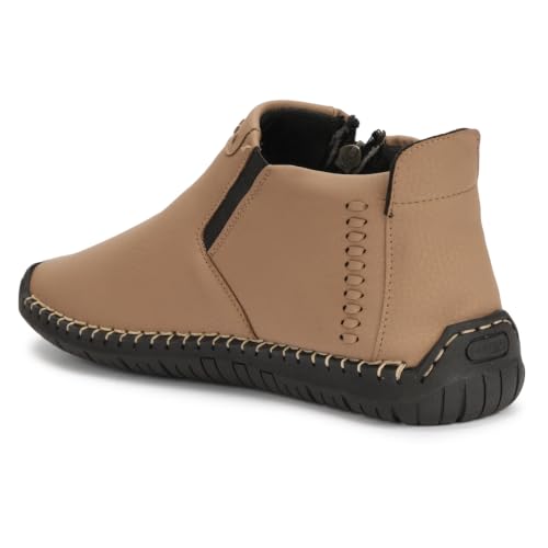 Image of Kraasa Men's Stylish Trendy Sneakers | High Tops Synthetic Side Zipper Casual Shoes | Ultra Soft Cushioned Insole | Airmix Sole Footwear