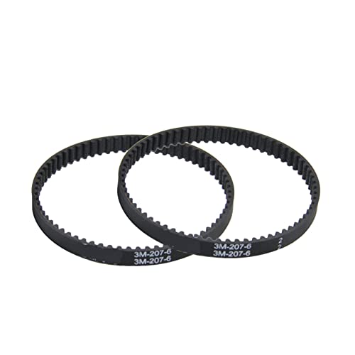 djkyu 2 stücke Antriebsgürtel 3M-207-6 Staubsauger Ersatzteile kompatibel for Hai-Modelle HV301 HV302 HV305 HV308 Haushaltsgerät (Color : Black) Cover