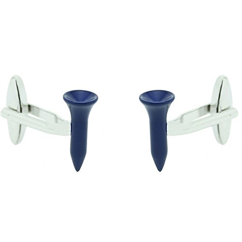 Gemelos de golf azul de acero con forma de tee de salida 2