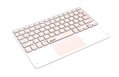 Image of Acer Nano Pad Touch Wireless Keyboard with Built-in Touchpad | Bluetooth Multi-Device Support | 280mAh Rechargeable Battery | Ultra-Slim Portable Design for Windows, Android, iOS & Mac | Peach