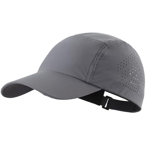 Home Prefer Water Repellent UPF50+ Quick Dry Sun Hat Sports Running Baseball Caps for Mens Womens Dark Grey Cover