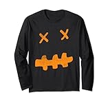 halloween costume spettrale fantasma zucca spaventoso bambola faccia maglia a manica