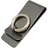 ベルトクリップ ホルダー 真鍮 日本製 おしゃれ ベルト バッグ キーホルダー リング付き ホーニングブラック （ 車 バイク 家 鍵 の プレゼント ギフト として）