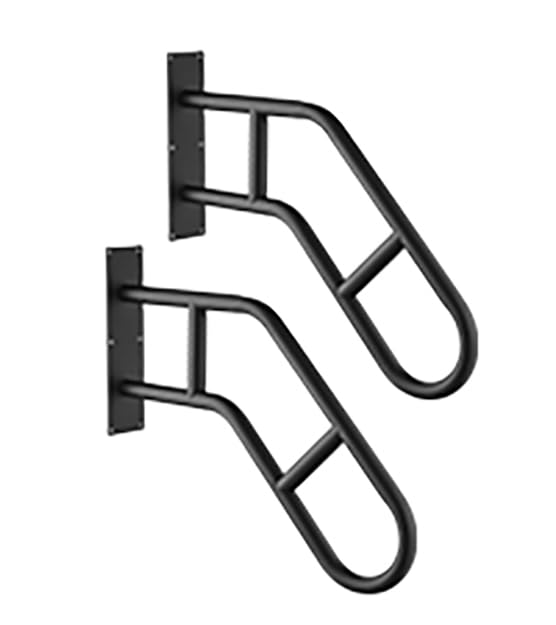 Rampe escalier noire design pour sécuriser les accès PMR et seniors de la maison