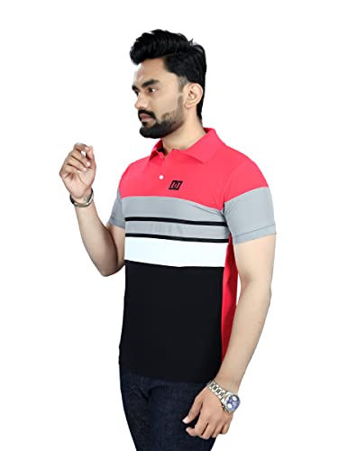Image of Men's Regular Fit Striped Polo T-Shirts