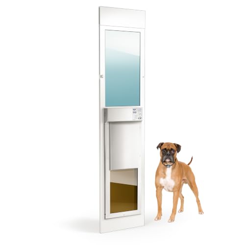 Power Pet Smart Automatic Electronic Pet Door by High Tech Pet (Patio Regular - 75" - 80 1/4", Large, Non-WiFi)