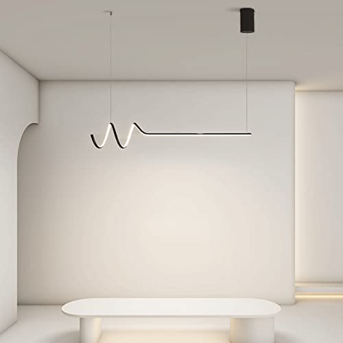 Lámparas de suspensión de comedor que eliminan sombras con luz LED suave 6