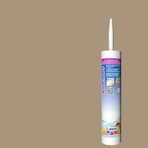 Mapei Keracaulk S Premium, Paintable, Sanded, Siliconized Acrylic Caulk, Expertly Formulated to Match Grout Colors, 10 oz., 5005 Chamois- Sanded
