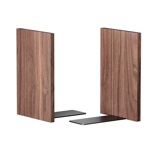 Muso Wood Buchstützen aus Massivem Walnuss Holz - Buchstütze Holz für...