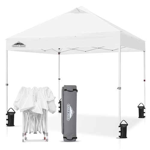 EAGLE-PEAK-10-x-10-Heavy-Duty-Commercial-Canopy-Tent-Pop-Up-Industrial-Instant-Canopy-Shelter-with-100-Square-Feet-of-Shade-White EAGLE PEAK 10 x 10 Heavy Duty Commercial Canopy Tent Pop Up Industrial Instant Canopy Shelter with 100 Square Feet of Shade White