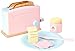 KidKraft- Ensemble Grille-Pain en Bois Enfant Accessoires pour Cuisine Fictive, 63374, Pastels